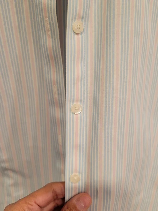 Brooks Brothers 346, size 10, White Shirt with Light Blue & Pink Stripes - Picture 4 of 5